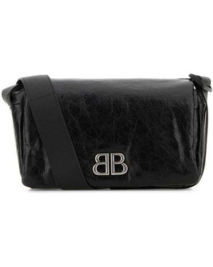 Balenciaga Monaco Flap Messenger - Black