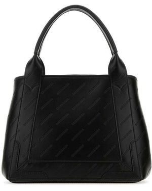 Balenciaga Cabas Leather Handbag - Black