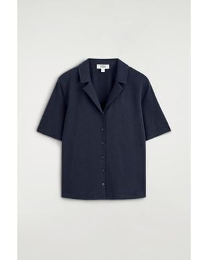 COS Modal-Jersey Shirt - Blue