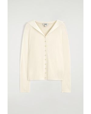 COS Sailor-Collar Knitted Cotton-Silk Shirt - Natural