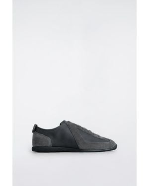 COS Nubuck And Suede Trainers - Black