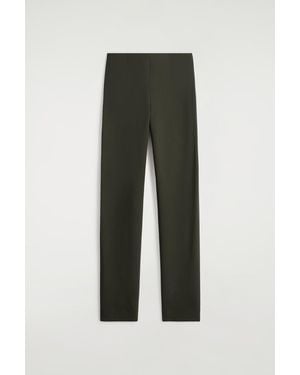 COS Elasticated Slim-Leg Trousers - Green