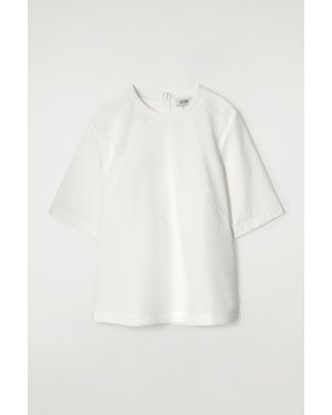 COS Woven Cotton Top - White