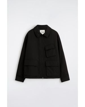 COS Gefütterte Harrington-Jacke Aus Nylon - Schwarz
