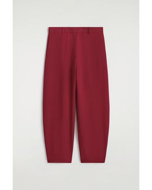 COS Silk Tulip Trousers - Red