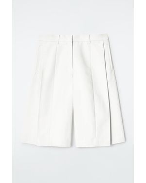 COS Tailored Wide-Leg Shorts - White