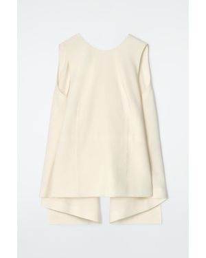 COS Deconstructed Open-Back Top - White