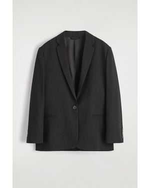 COS Wool-Blend Blazer - Black