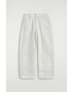 COS Pantaloni Barrel - Bianco