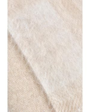 COS Checked Alpaca-Blend Scarf - White