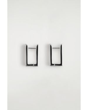 COS Rectangular Hoop Earrings - Blue