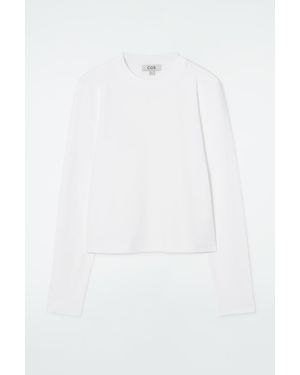 COS Clean Cut Regular Long-sleeved T-shirt - White