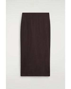 COS Jersey Midi Pencil Skirt - Black