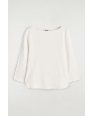 COS 3/4 Sleeve Cotton Top - Natural