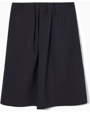 COS Pleated Bandeau Mini Dress - Blue
