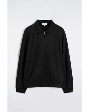 COS Wool-Jersey Bomber Jacket - Black