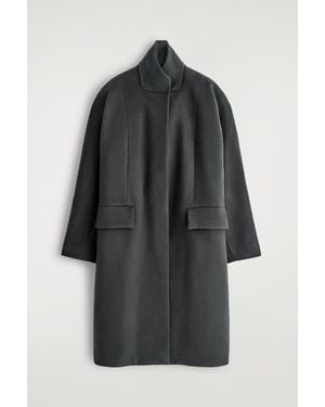 COS Tailored Wool-Zibeline Long Coat - Gray