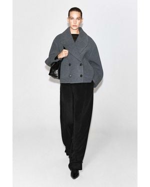 COS Oversized-Jacke Aus Doubleface-Wolle - Blau