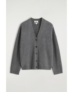 COS Cashmere V-Neck Cardigan - Grey
