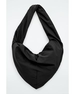 COS Kite Oversized Shoulder Bag - Nylon - Black
