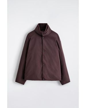 COS Padded Funnel-Neck Down Jacket - Brown