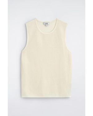COS Knitted Linen Tank Top - Natural