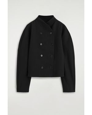 COS Sculpted Stand-Collar Jacket - Black