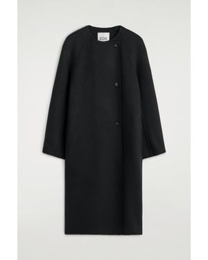 COS Double-Faced Cashmere Long Coat - Black