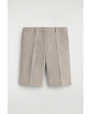 COS Tailored Linen Shorts - Natural