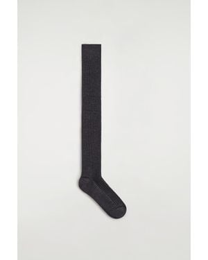 COS Long Wool Boot Socks - White