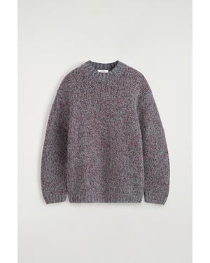 COS Tri-Tone Wool-Mohair Sweater - Purple