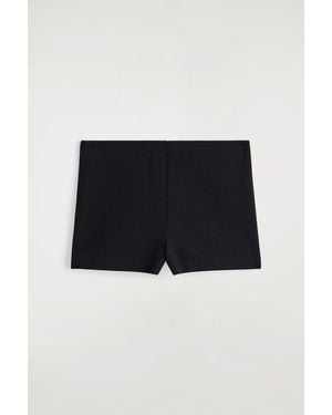 COS Minimal Jersey Shorts - Black