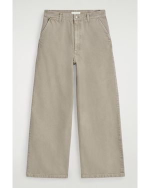 COS Wide-Leg Denim Trousers - Natural