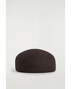 COS Sculpted Wool Beret - Brown