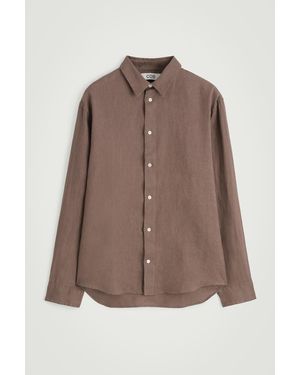 COS Relaxed Linen Shirt - Brown