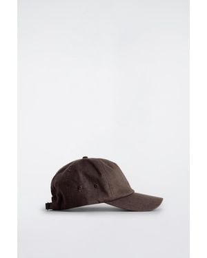 COS Linen Baseball Cap - Brown