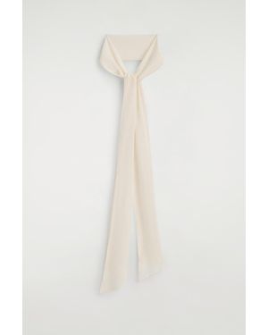 COS Foulard En Soie Diaphane - Blanc