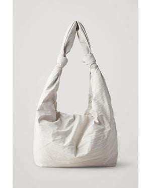 COS Draped Padded Shoulder Bag - Brown