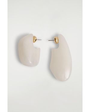 COS Mismatched Pebble Earrings - Natural
