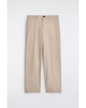 COS Cotton-Linen Relaxed-Fit Straight-Leg Pants - Natural