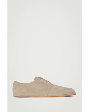 COS Derby Schuhe Aus Veloursleder - Natur