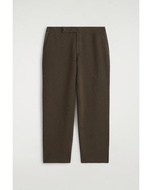 COS Knitted Wool Straight-Leg Trousers - Green