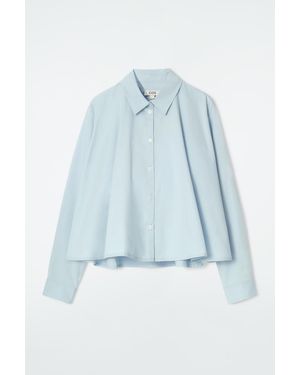 COS Relaxed Flared Cotton Shirt - Blue