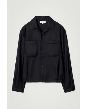 COS Wool-Flannel Overshirt - Blue