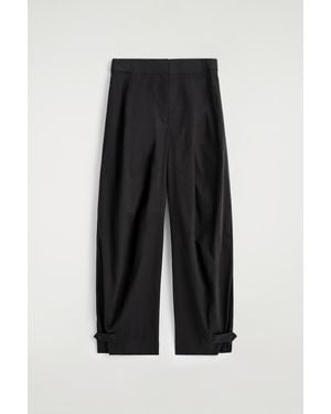 COS Utility Barrel-Leg Trousers - Black