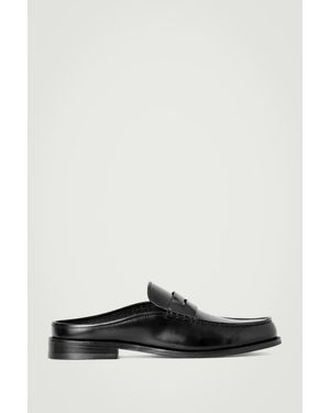 COS Leather Penny Mules - Black