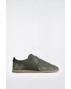 COS Nubuck And Suede Trainers - Green