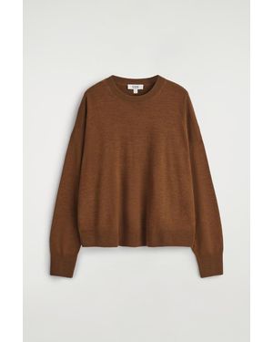 COS Merino Wool Crew-Neck Jumper - Brown