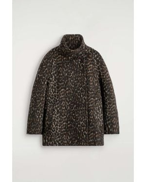 COS Cappotto Leopardato - Nero