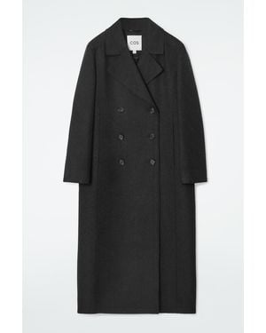 COS Longline Wool Pea Coat - Black